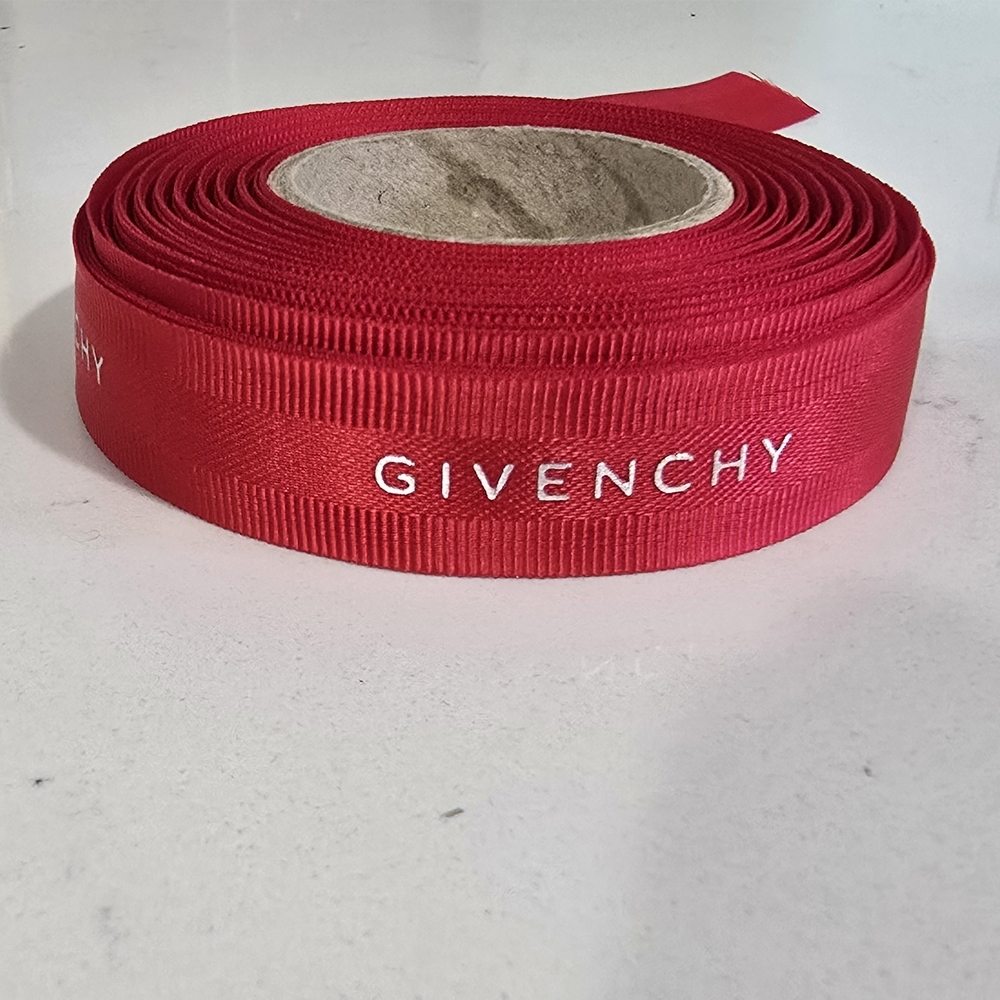 Givenchy Red Branded Grosgrain Ribbon